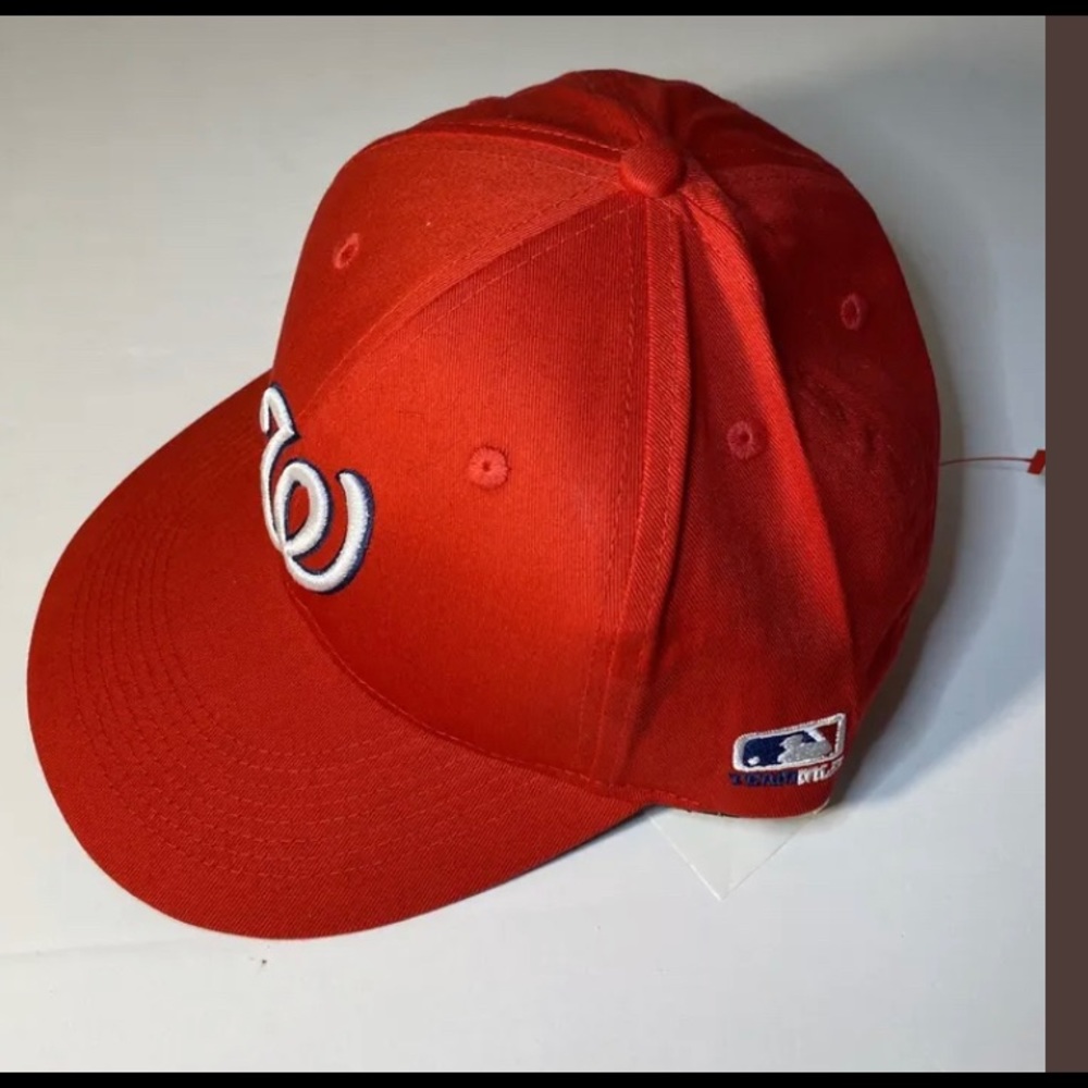 WASHINGTON NATIONALS HAT CAP MLB BASEBALL ADJUSTABLE ONE SIZE OSFA RED New - Picture 7 of 7